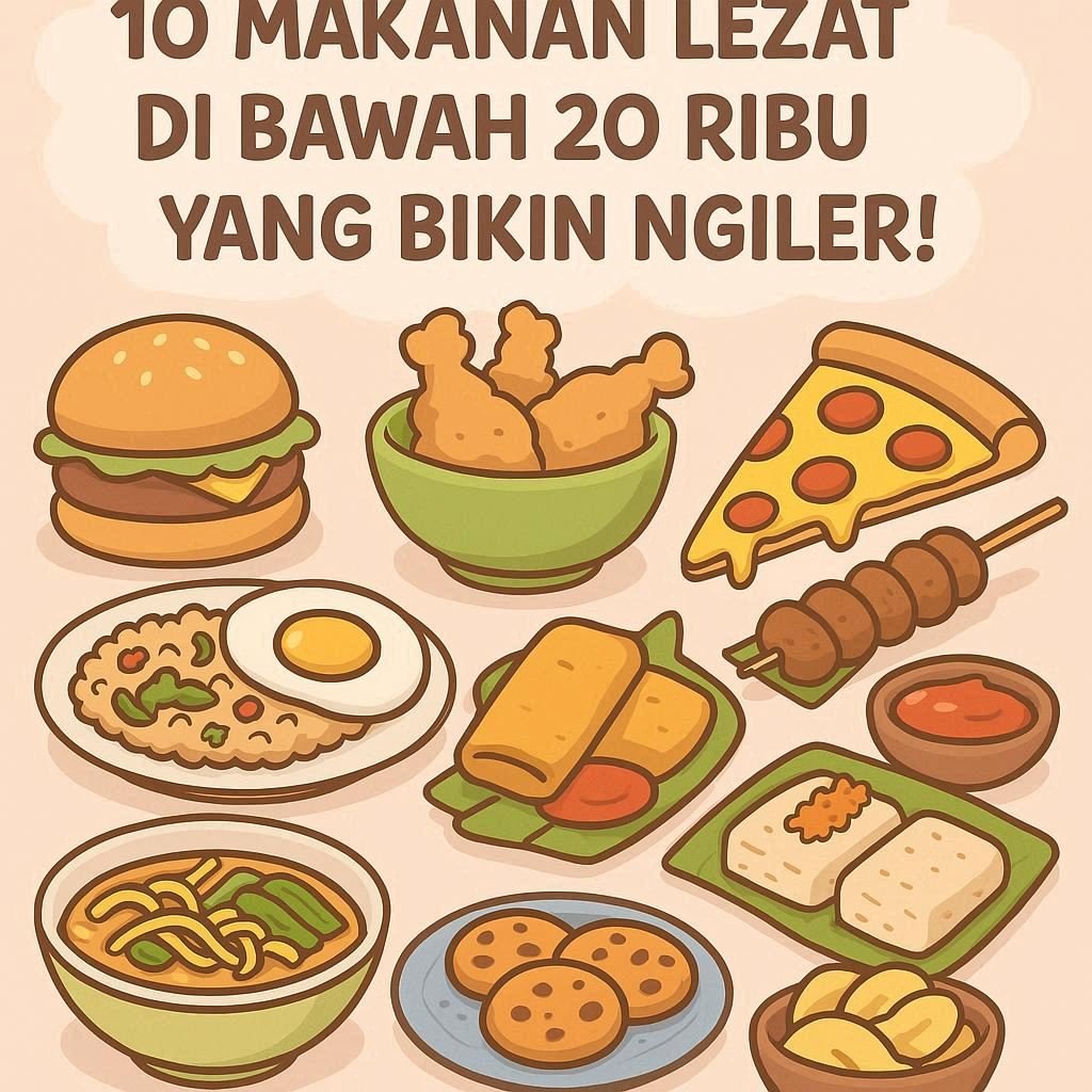 🍔 10 Makanan Enak di Bawah 20 Ribu yang Bikin Lidah Bahagia!