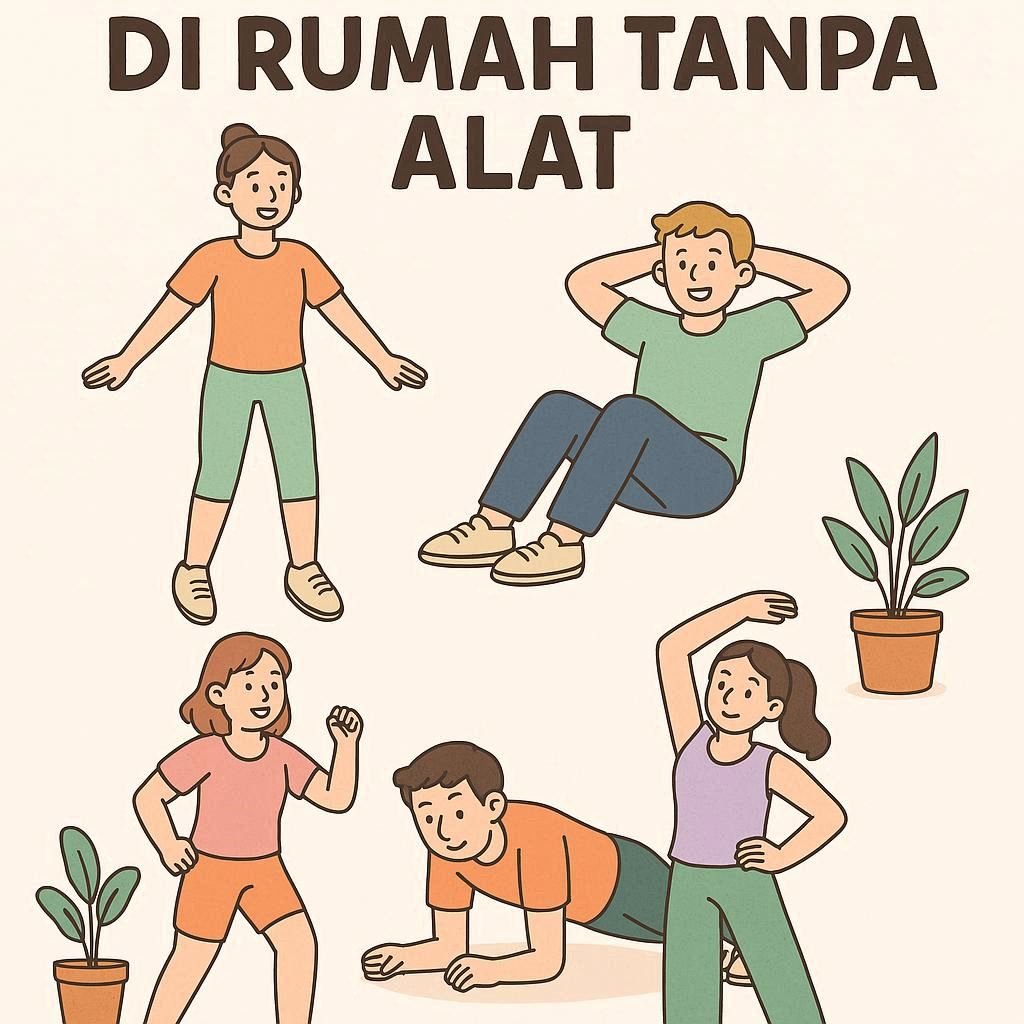 5 Olahraga Simple di Rumah Tanpa Alat, Cocok Buat Pemula yang Mau Tetep Fit